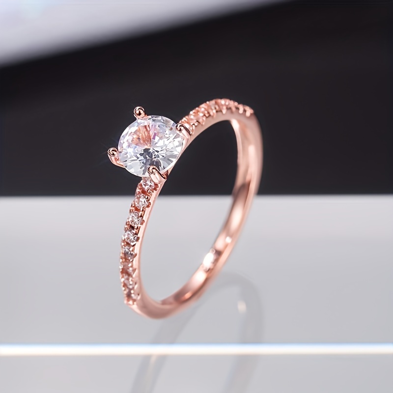 Women's CZ Engagement Ring Wedding Band